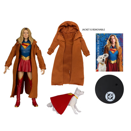 DC Multiverse Deluxe Theatrical Edition Gold Label Walmart Exclusive Supergirl Movie Supergirl and Baby Krypto 7-Inch Scale Action Figure