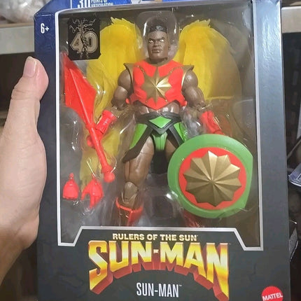 Masters of the Universe Sun-Man 7in Action Figure Ready To Ship 