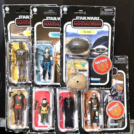 Star Wars The Retro Collection The Mandalorian 3.75 Wave 1 Case 7 Figure New 