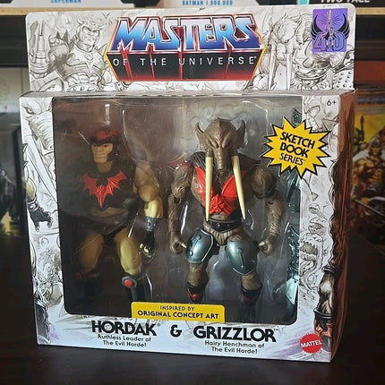 New Masters of the Universe Origins Sketchbook Series Hordak & Grizzlor Figures