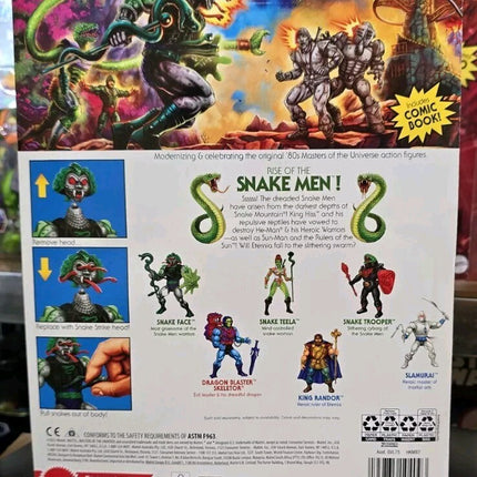 IN STOCK Masters of the Universe Snake Face Deluxe 5.5  Action Figure Unpunched 
