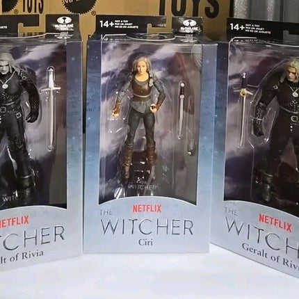 McFarlane The Witcher Geralt of Rivia  & Ciri Figures - Lot Of 3 NEW & SEALED