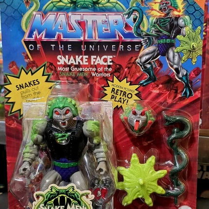 IN STOCK Masters of the Universe Snake Face Deluxe 5.5  Action Figure Unpunched 