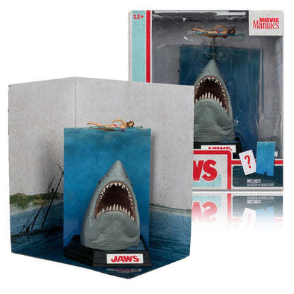 IN STOCK Maniacs Jaws 50th Anniversary Static Figure 3D Poster - Jaws