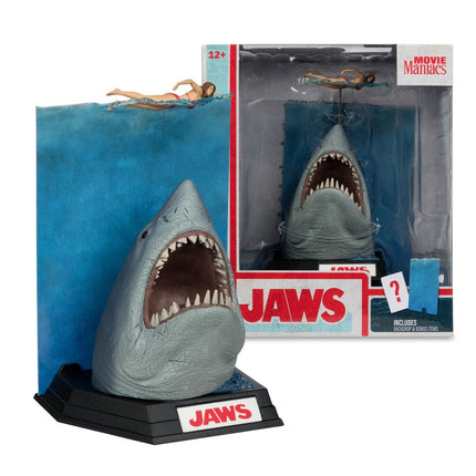 IN STOCK Maniacs Jaws 50th Anniversary Static Figure 3D Poster - Jaws