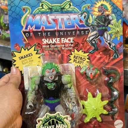 IN STOCK Masters of the Universe Snake Face Deluxe 5.5  Action Figure Unpunched 