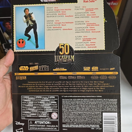 Star Wars The Black Series Han Solo 6-Inch-Scale Lucasfilm 50th Anniversary New