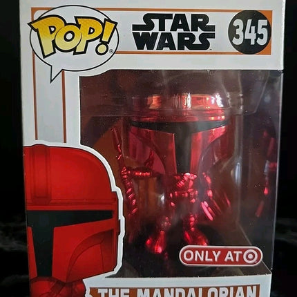 Funko Pop! Vinyl: Star Wars - The Mandalorian Chrome Red- Target Exclusive 
