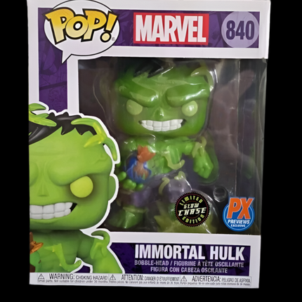 Funko Pop Immortal Hulk 840 Marvel PX Previews Exclusive GlowChase