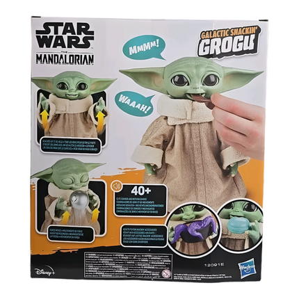 Star Wars Mandalorian Galactic Snackin' Grogu Animatronic Interactive Toy Hasbro