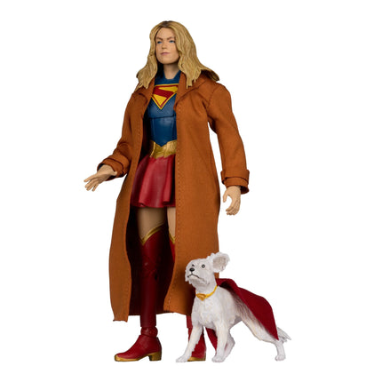 DC Multiverse Deluxe Theatrical Edition Gold Label Walmart Exclusive Supergirl Movie Supergirl and Baby Krypto 7-Inch Scale Action Figure