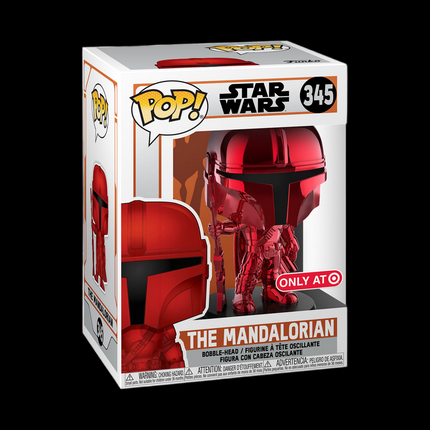 Funko Pop! Vinyl: Star Wars - The Mandalorian Chrome Red- Target Exclusive