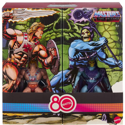 Masters of the Universe Origins Retro Punching He-Man and Skeletor 80th Anniversary Mattel