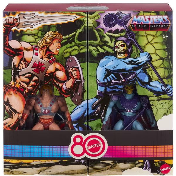 Masters of the Universe Origins Retro Punching He-Man and Skeletor 80th Anniversary Mattel