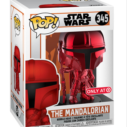 Funko Pop! Vinyl: Star Wars - The Mandalorian Chrome Red- Target Exclusive