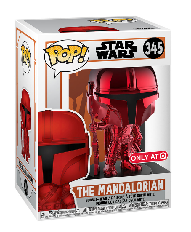 Funko Pop! Vinyl: Star Wars - The Mandalorian Chrome Red- Target Exclusive