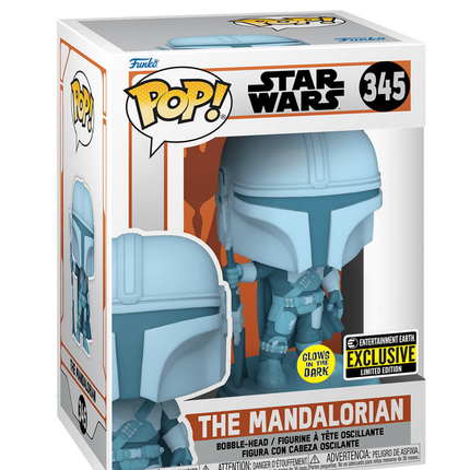 Funko Pop! Star Wars: The Mandalorian Hologram Glow-in-the-Dark EE Exclusive