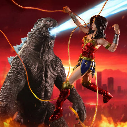 Justice League vs. Godzilla vs. Kong DC Multiverse Wonder Woman vs. Godzilla Figure Two-Pack