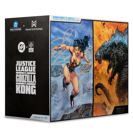 Justice League vs. Godzilla vs. Kong DC Multiverse Wonder Woman vs. Godzilla Figure Two-Pack