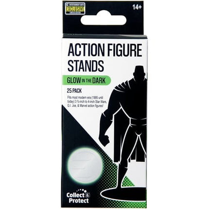 Base para figuras de acción 3.75 pulgadas( 25-Pack - Glow-in-the-Dark)
