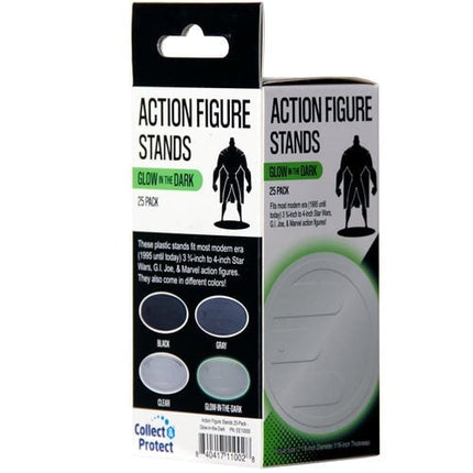 Base para figuras de acción 3.75 pulgadas( 25-Pack - Glow-in-the-Dark)