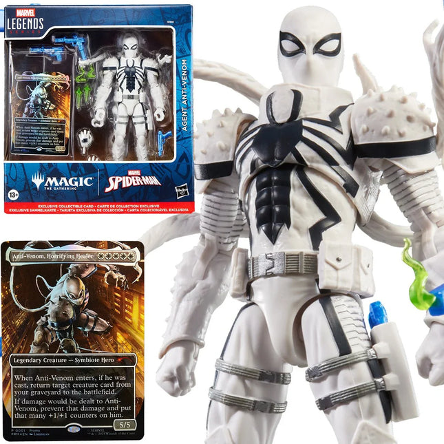 Spider-Man Marvel Legends Series Magic: The Gathering Agent Anti-Venom 6-Inch Action Figure and Card