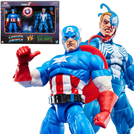Marvel Legends Gamerverse Captain America VS Venom MVC Figure 2 pack