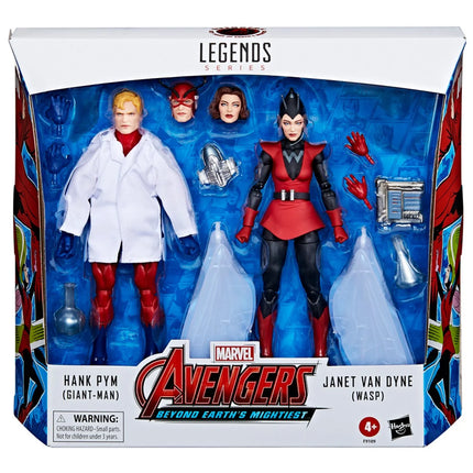 Avengers Marvel Legends Series Hank Pym (Giant-Man) and Janet Van Dyne (Wasp) 6-Inch Action Figure 2-Pack
