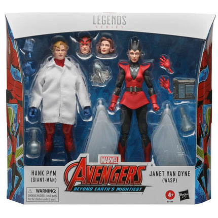 Avengers Marvel Legends Series Hank Pym (Giant-Man) and Janet Van Dyne (Wasp) 6-Inch Action Figure 2-Pack