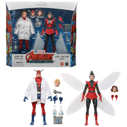 Avengers Marvel Legends Series Hank Pym (Giant-Man) and Janet Van Dyne (Wasp) 6-Inch Action Figure 2-Pack