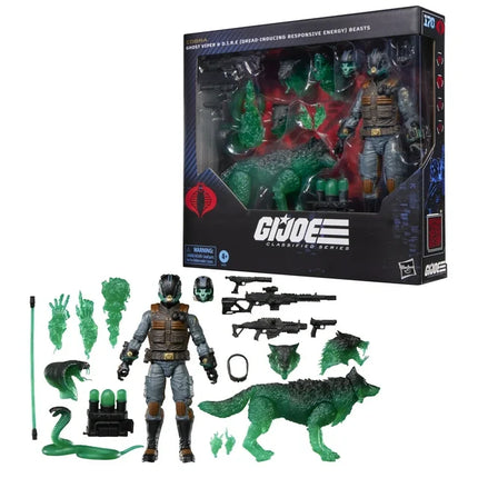 G.I. Joe Classified Series 170, Ghost Viper & D.I.R.E. (Dread-Inducing Responsive Energy) Beasts, 6” Action Figure and Pet