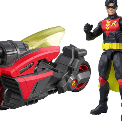 Mattel DC Premier Robin Action Figure with Motorcycle and Bullet Launching