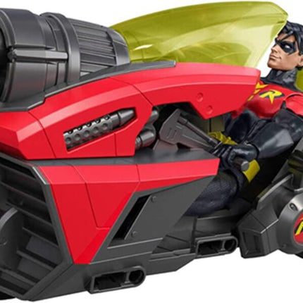 Mattel DC Premier Robin Action Figure with Motorcycle and Bullet Launching