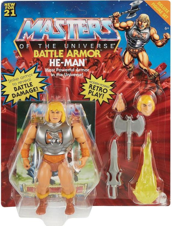 Masters of the Universe Origins Deluxe Battle Armor He-Man  Action Figure