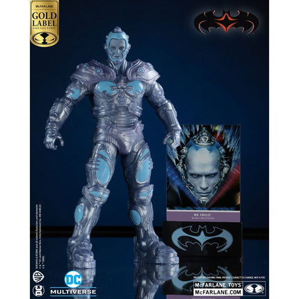 Dc Multiverse Batman And Robin Mr. Freeze Black Light Gold Label Glow