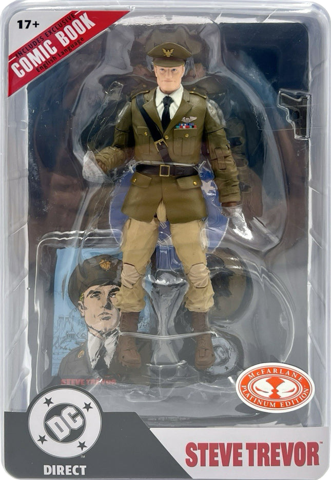 McFarlane Toys DC Direct Page Punchers Oleada 9 Figura de Acción de Steve Trevor con Cómic [Edición Red Platinum Chase