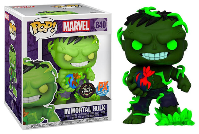 Funko Pop Immortal Hulk 840 Marvel PX Previews Exclusive GlowChase