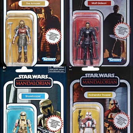 Star Wars Vintage Collection The Mandalorian Carbonized Wave 2 Set Of 4 3.75 In"
