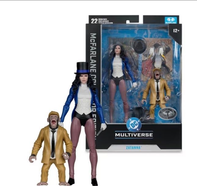 DC McFarlane Collector Edition Wave 13 #53 Zatanna with Detective Chimp DC Classic (Chase)7-Inch Scale Action Figure