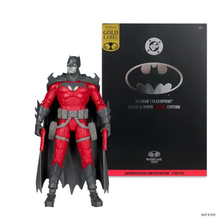 Flashpoint DC Multiverse Batman (Thomas Wayne) BBTS Exclusive Limited Black & White Accent Edition Figure