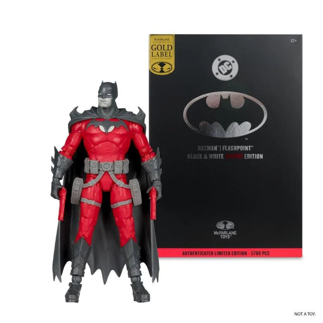 Flashpoint DC Multiverse Batman (Thomas Wayne) BBTS Exclusive Limited Black & White Accent Edition Figure