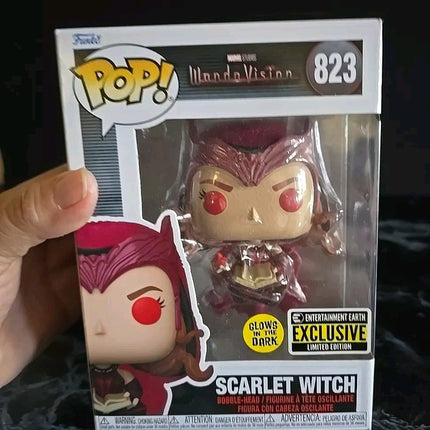 Funko Pop! WandaVision Scarlet Witch (Glows) #823 Entertainment Earth Exclusive