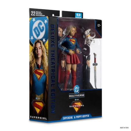 DC Multiverse Deluxe Theatrical Edition Wave 4 Supergirl Movie Supergirl and Baby Krypto 7-Inch Scale Action Figure
