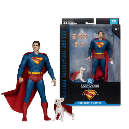 DC Multiverse Theatrical Deluxe Wave 1 Superman Movie Superman and Krypto 7-Inch Scale Action Figure