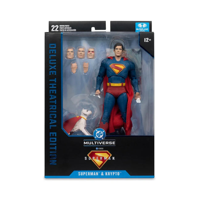 DC Multiverse Theatrical Deluxe Wave 1 Superman Movie Superman and Krypto 7-Inch Scale Action Figure