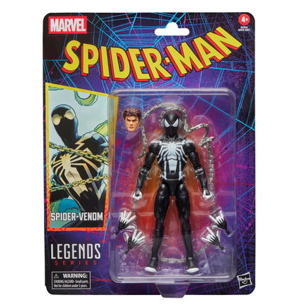 Spider-Man Marvel Legends Retro Cardback Spider-Venom 6-Inch Action Figure