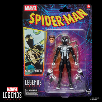 Spider-Man Marvel Legends Retro Cardback Spider-Venom 6-Inch Action Figure