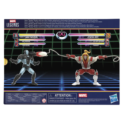 Marvel Legends Series Gamerverse Marvel's War Machine vs Marvel's Omega Red Action Figures