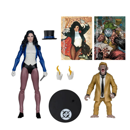 DC McFarlane Collector Edition Wave 13 #53 Zatanna with Detective Chimp DC Classic 7-Inch Scale Action Figure
